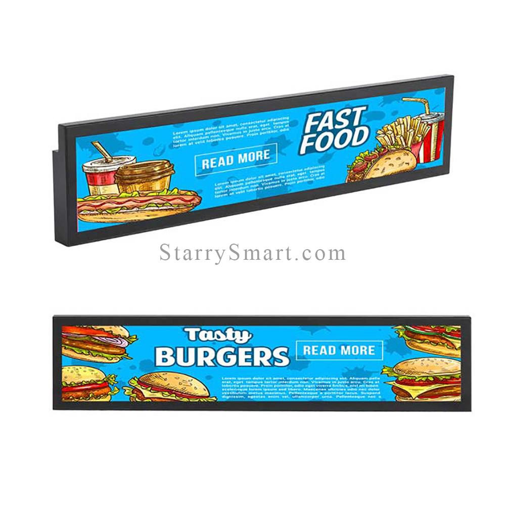 Wide screen LCD display bus advertisement