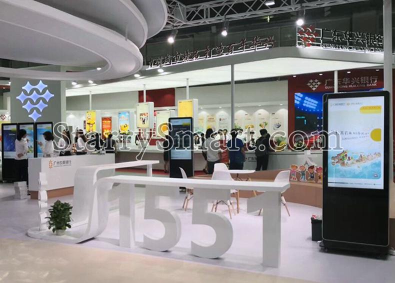 Floor Standing Smart Digital Poster Display screen for Exhibition banks stores shops elevator halls exhibition